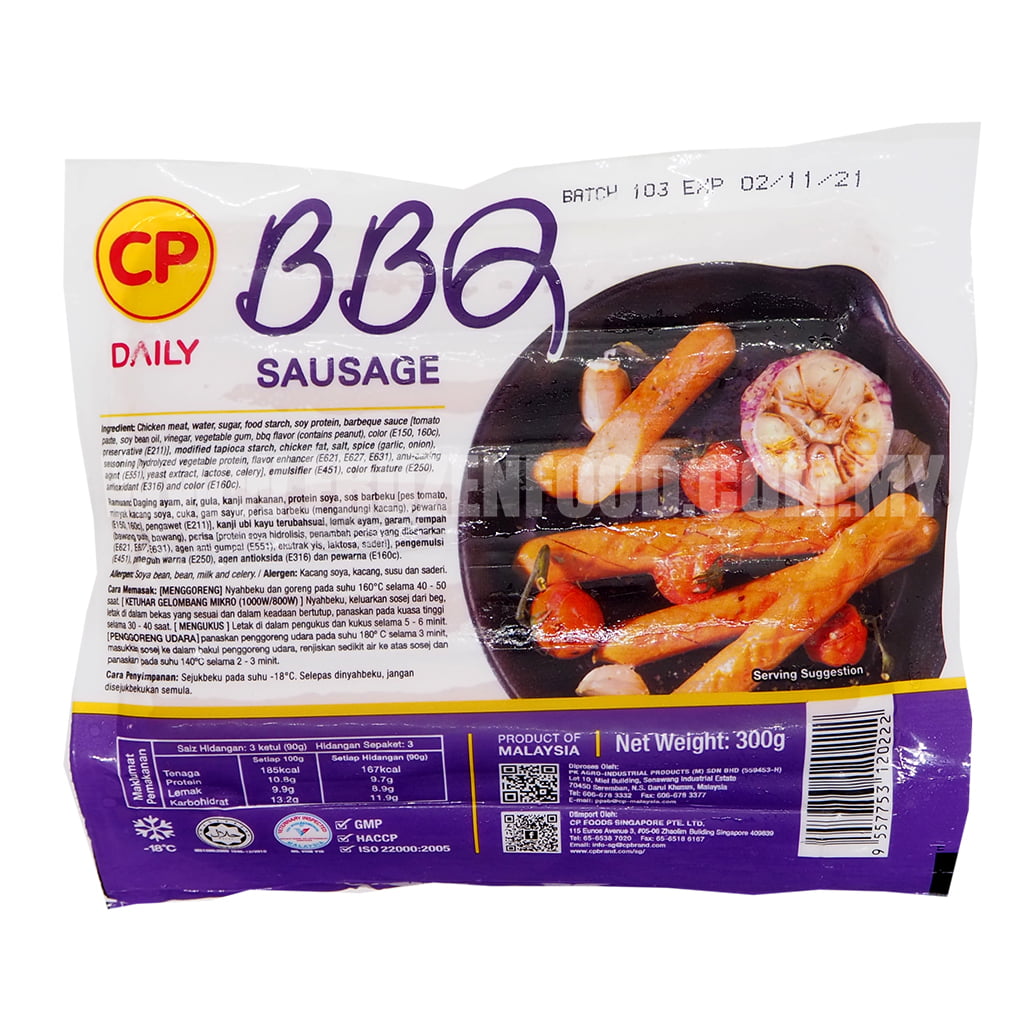 CP PREMIUM BBQ FRANKFUTTER (300G) - Frozen Food Delivery Ipoh, Perak ...